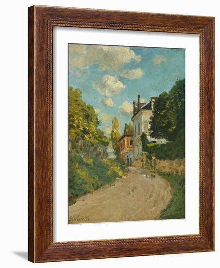 View of the Rue De Moubuisson, Louveciennes, 1874-Alfred Sisley-Framed Giclee Print