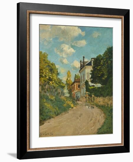 View of the Rue De Moubuisson, Louveciennes, 1874-Alfred Sisley-Framed Giclee Print