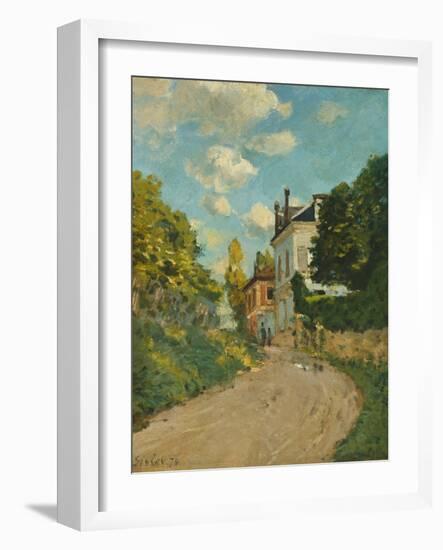 View of the Rue De Moubuisson, Louveciennes, 1874-Alfred Sisley-Framed Giclee Print