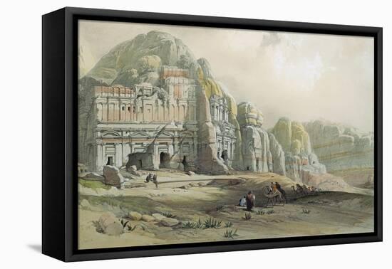 View of the Ruins of Petra, Jordan, 1839-David Roberts-Framed Premier Image Canvas