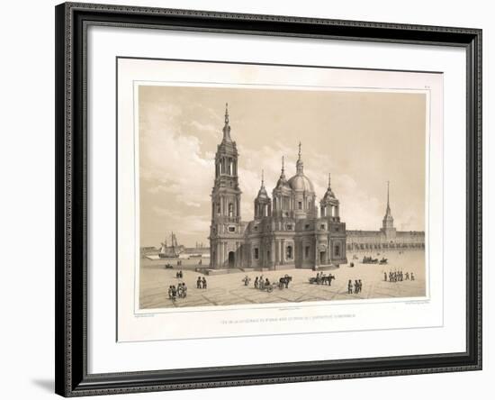 View of the Saint Isaac's Cathedral at the Time of Catherine II, 1845-Auguste de Montferrand-Framed Giclee Print