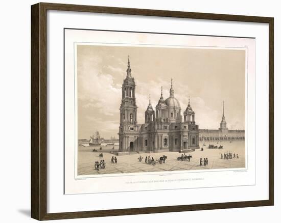 View of the Saint Isaac's Cathedral at the Time of Catherine II, 1845-Auguste de Montferrand-Framed Giclee Print