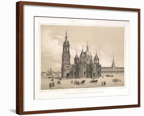 View of the Saint Isaac's Cathedral at the Time of Catherine II, 1845-Auguste de Montferrand-Framed Giclee Print