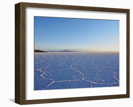 View of the Salar de Uyuni, the largest salt flat in the world, at sunrise, Daniel Campos Province,-Karol Kozlowski-Framed Photographic Print
