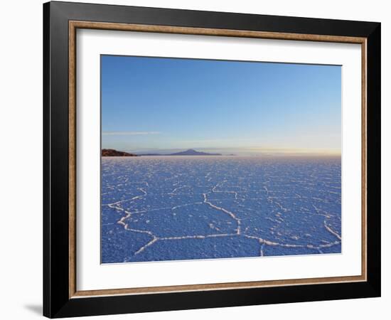 View of the Salar de Uyuni, the largest salt flat in the world, at sunrise, Daniel Campos Province,-Karol Kozlowski-Framed Photographic Print