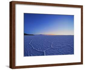 View of the Salar de Uyuni, the largest salt flat in the world, at sunrise, Daniel Campos Province,-Karol Kozlowski-Framed Photographic Print