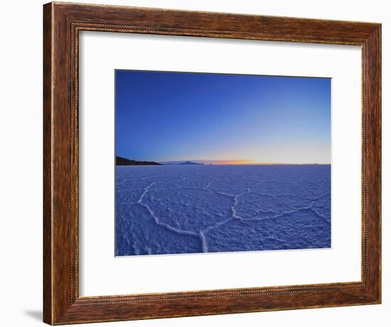 View of the Salar de Uyuni, the largest salt flat in the world, at sunrise, Daniel Campos Province,-Karol Kozlowski-Framed Photographic Print