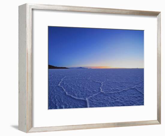 View of the Salar de Uyuni, the largest salt flat in the world, at sunrise, Daniel Campos Province,-Karol Kozlowski-Framed Photographic Print