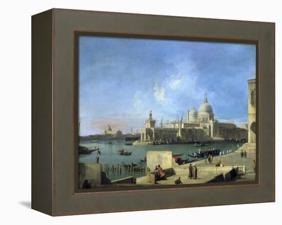 View of the Salute from the Entrance of the Grand Canal, Venice, C1727-1728-Canaletto-Framed Premier Image Canvas