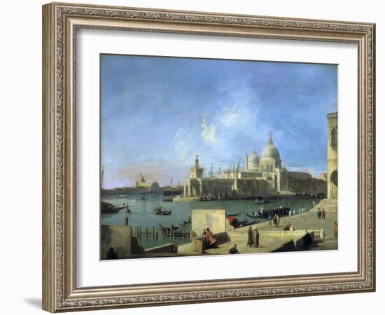 View of the Salute from the Entrance of the Grand Canal, Venice, C1727-1728-Canaletto-Framed Giclee Print