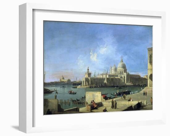 View of the Salute from the Entrance of the Grand Canal, Venice, C1727-1728-Canaletto-Framed Giclee Print