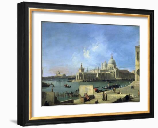 View of the Salute from the Entrance of the Grand Canal, Venice, C1727-1728-Canaletto-Framed Giclee Print