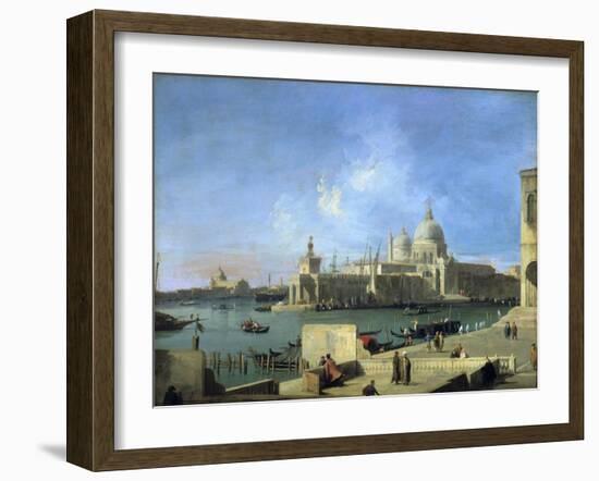 View of the Salute from the Entrance of the Grand Canal, Venice, C1727-1728-Canaletto-Framed Premium Giclee Print