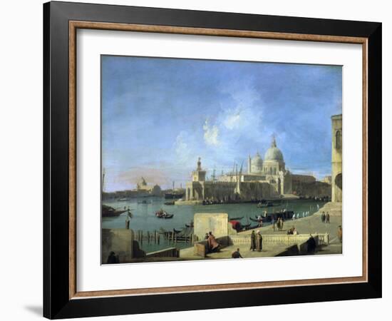 View of the Salute from the Entrance of the Grand Canal, Venice, C1727-1728-Canaletto-Framed Premium Giclee Print