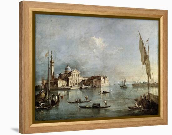 View of the San Giorgio Maggiore Island, Between 1765 and 1775-Francesco Guardi-Framed Premier Image Canvas