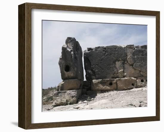 View of the Sanctuary of Aphrodite at Palaepaphos, Cyprus, Bronze Age, c1200 BC-Werner Forman-Framed Photographic Print