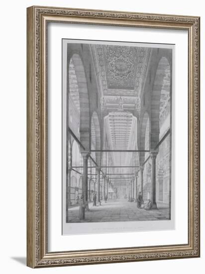 View of the Sanctuary of the Mosque of Moyed, Plate 29 from "Monuments and Buildings of Cairo"-Pascal Xavier Coste-Framed Giclee Print