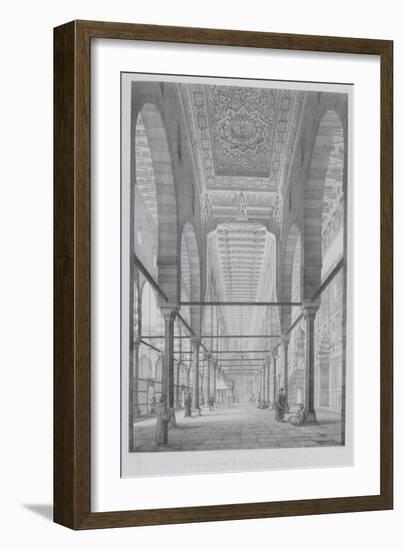 View of the Sanctuary of the Mosque of Moyed, Plate 29 from "Monuments and Buildings of Cairo"-Pascal Xavier Coste-Framed Giclee Print