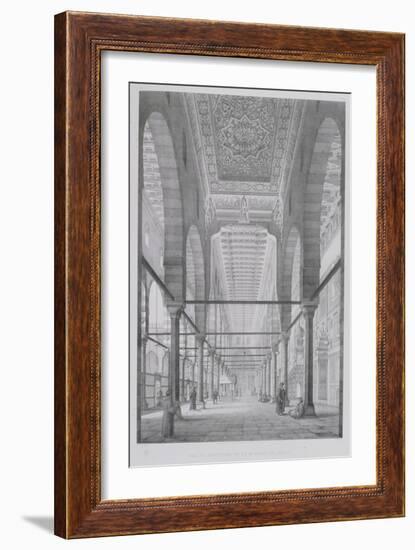 View of the Sanctuary of the Mosque of Moyed, Plate 29 from "Monuments and Buildings of Cairo"-Pascal Xavier Coste-Framed Giclee Print