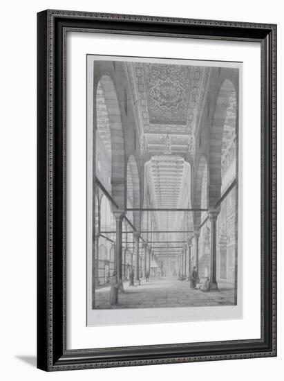 View of the Sanctuary of the Mosque of Moyed, Plate 29 from "Monuments and Buildings of Cairo"-Pascal Xavier Coste-Framed Giclee Print