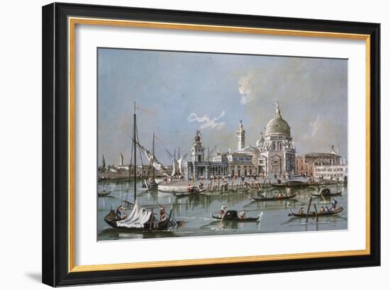 View of the Santa Maria Della Salute Church, 18th Century-Francesco Guardi-Framed Giclee Print