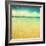 View Of The Sea In Grunge And Retro Style-Elenamiv-Framed Art Print