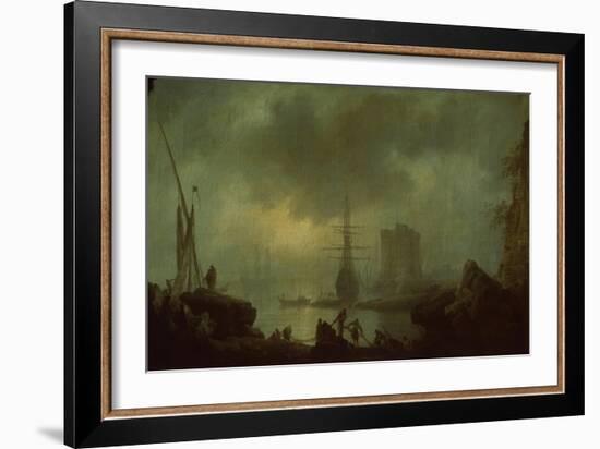 View of the Sea Mist-Claude Joseph Vernet-Framed Giclee Print