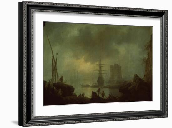 View of the Sea Mist-Claude Joseph Vernet-Framed Giclee Print