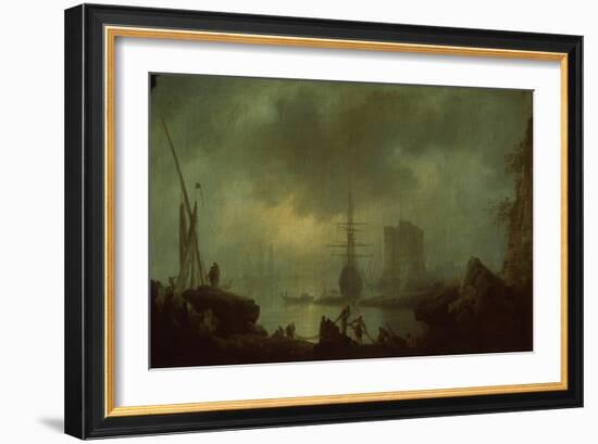 View of the Sea Mist-Claude Joseph Vernet-Framed Giclee Print