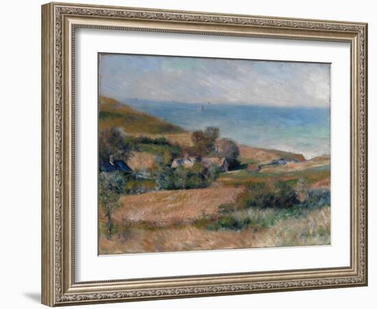 View of the Seacoast Near Wargemont in Normandy, 1880-Pierre-Auguste Renoir-Framed Giclee Print