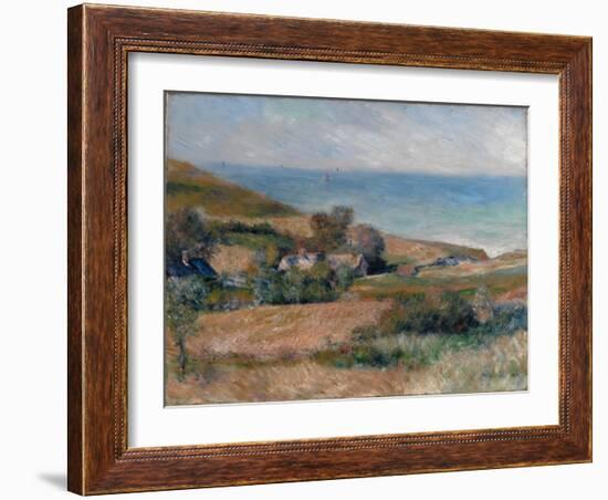 View of the Seacoast Near Wargemont in Normandy, 1880-Pierre-Auguste Renoir-Framed Giclee Print