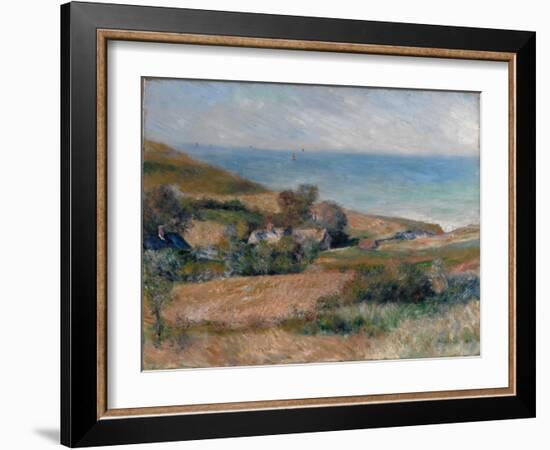 View of the Seacoast Near Wargemont in Normandy, 1880-Pierre-Auguste Renoir-Framed Giclee Print