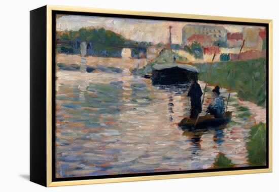 View of the Seine, 1882-83-Georges Pierre Seurat-Framed Premier Image Canvas