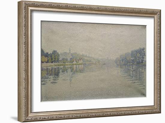 View of the Seine at Herblay, 1889-Paul Signac-Framed Giclee Print