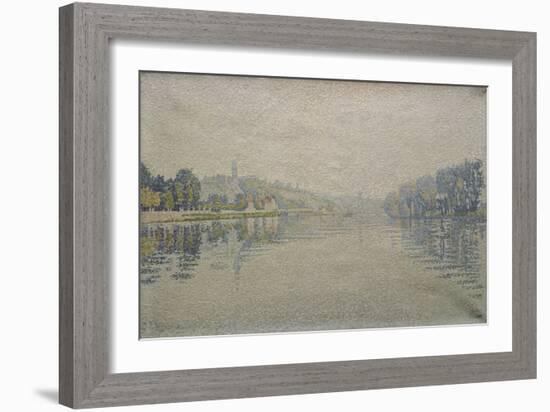 View of the Seine at Herblay, 1889-Paul Signac-Framed Giclee Print