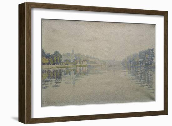 View of the Seine at Herblay, 1889-Paul Signac-Framed Giclee Print