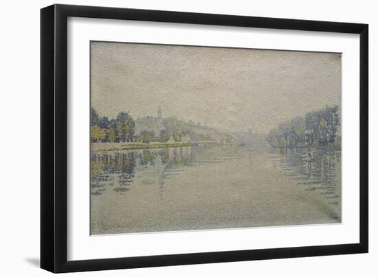 View of the Seine at Herblay, 1889-Paul Signac-Framed Giclee Print
