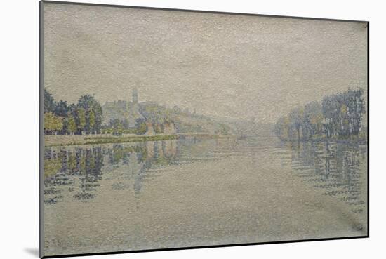 View of the Seine at Herblay, 1889-Paul Signac-Mounted Giclee Print