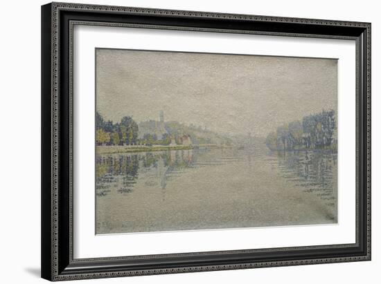 View of the Seine at Herblay, 1889-Paul Signac-Framed Giclee Print