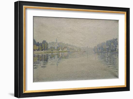 View of the Seine at Herblay, 1889-Paul Signac-Framed Giclee Print