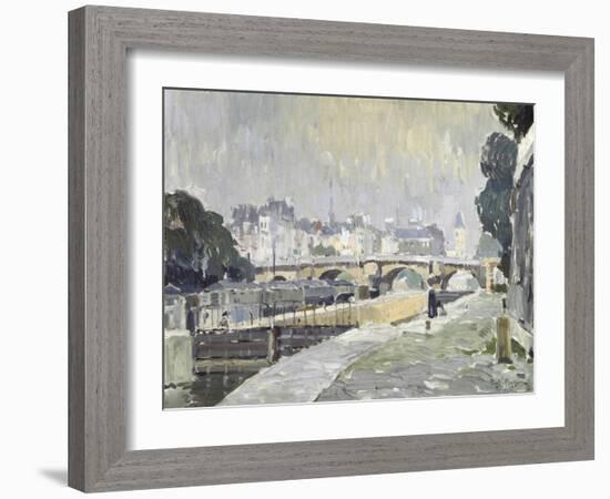 View of the Seine, Paris-Paul Mathieu-Framed Giclee Print