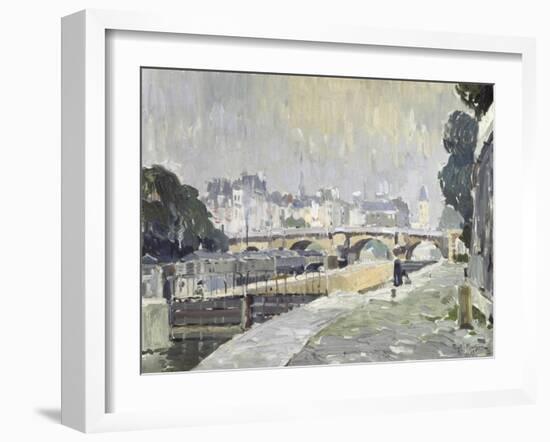 View of the Seine, Paris-Paul Mathieu-Framed Giclee Print