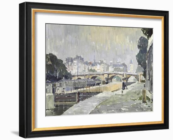 View of the Seine, Paris-Paul Mathieu-Framed Giclee Print