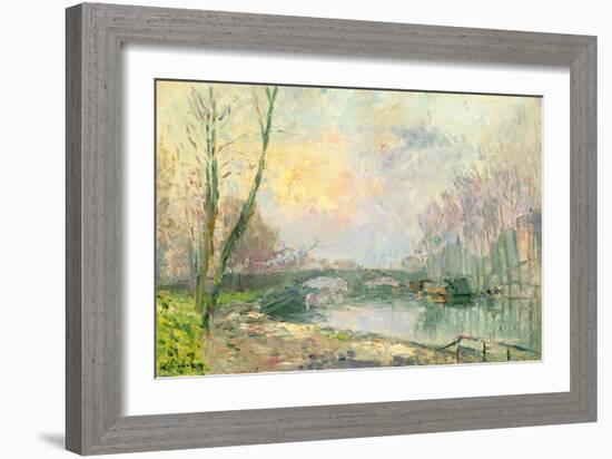 View of the Seine, Paris-Albert-Charles Lebourg-Framed Giclee Print