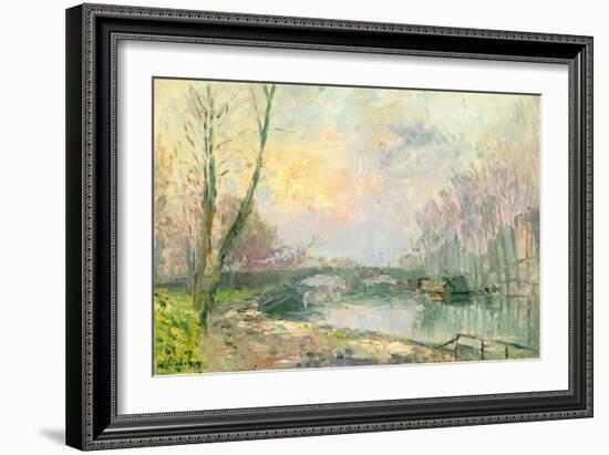 View of the Seine, Paris-Albert-Charles Lebourg-Framed Giclee Print