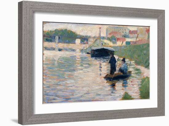 View of the Seine-Georges Seurat-Framed Giclee Print