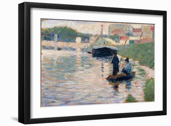 View of the Seine-Georges Seurat-Framed Giclee Print