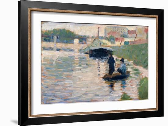 View of the Seine-Georges Seurat-Framed Giclee Print