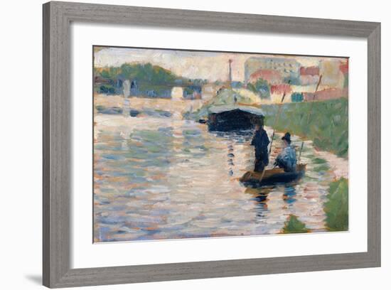 View of the Seine-Georges Seurat-Framed Giclee Print