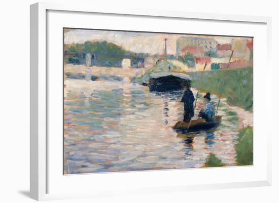 View of the Seine-Georges Seurat-Framed Giclee Print